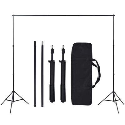 vidaXL Kit estúdio fotográfico com mesa, luzes e fundos