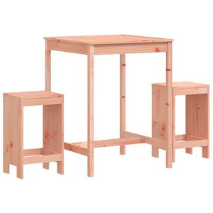 vidaXL 3 pcs conjunto de bar para jardim madeira de douglas maci&ccedil;a