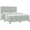 vidaXL Cama Box com cabeceira Cinzento-claro 180 x 200 cm Veludo