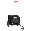 vidaXL Reboque bicicleta p/ animais tecido oxford/ferro preto