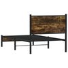 vidaXL Estrutura de cama sem colchão 80x200 cm metal carvalho fumado