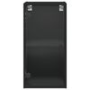 vidaXL Arm&aacute;rio de parede c/ portas de vidro 35x37x68,5 cm preto