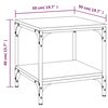 vidaXL Mesa de centro 50x50x40 cm derivados madeira carvalho castanho