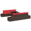 vidaXL Conjunto de Sof&aacute; de Jardim 7 unid. 6-N&uacute;mero de lugares