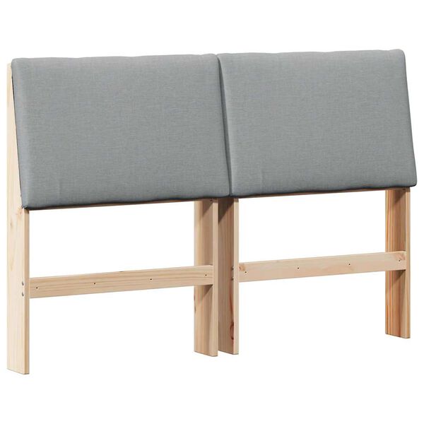 vidaXL Cabeceira estofada Cinzento-claro 150 cm