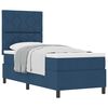 vidaXL Cama Box com cabeceira Azul 80 x 200 cm tecido