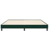 vidaXL Cama com molas sem colch&atilde;o 200x210 cm veludo verde-escuro