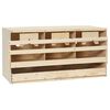 vidaXL Ninho p/ galinhas 3 compartimentos 72x33x38 cm pinho maci&ccedil;o