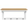 vidaXL Cabideiro Hill Branco e Marrom Mel 90 x 35 x 41.5 cm