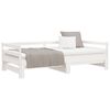 vidaXL Estrutura sofá-cama de puxar 2x(90x200) cm pinho maciço branco