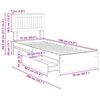 vidaXL Cama com Armazenamento com gaveta Carvalho Sonoma 75 x 190 cm