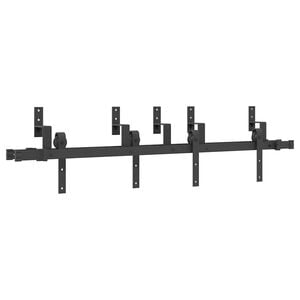 vidaXL Kit de ferragens para porta deslizante 152,5 cm a&ccedil;o preto