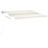vidaXL Toldo autom&aacute;tico com LED e sensor de vento 400x350 cm cor creme
