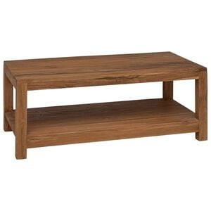 vidaXL Mesa de centro Natural 100 x 50 x 40 cm Madeira de Teca S&oacute;lida