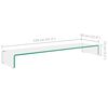 vidaXL Suporte de TV/monitores em vidro transparente 120x30x13 cm