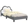 vidaXL Estrutura de Cama Infantil com Cabeceira Cinzento-claro PU