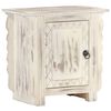 vidaXL Mesa de cabeceira 50x30x50cm madeira de mangueira maci&ccedil;a branco