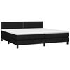 vidaXL Cama box spring c/ colch&atilde;o e LED 200x200 cm tecido preto