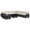 vidaXL Conjunto de Sof&aacute; de Jardim 12 unid. Preto e Branco Creme
