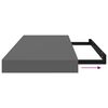 vidaXL Prateleiras de parede suspensas 4 pcs 60x23,5x3,8cm MDF cinza