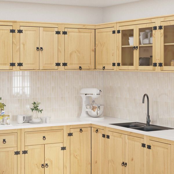 vidaXL Arm&aacute;rio com prateleira SKI Castanho Mel 80 x 80 x 60 cm