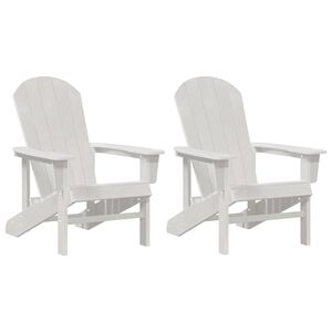 vidaXL Cadeira de Jardim 2 unid. Branco Polietileno