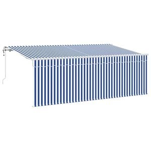 vidaXL Toldo retr&aacute;til Azul 350 x 200 cm tecido