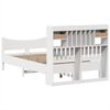 vidaXL Cama sem colch&atilde;o 135x190 cm madeira de pinho maci&ccedil;a branco