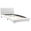 vidaXL Estrutura de cama 200x90 cm couro artificial branco