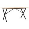 vidaXL Mesa de jantar estrutura em X 140x80x75,5cm pinho/a&ccedil;o
