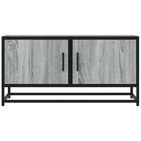 vidaXL M&oacute;vel p/ TV 80x34,5x40 cm deriv. madeira/metal cinzento sonoma