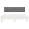 vidaXL Estrutura de Cama com Cabeceira Estofada Cinzento-claro