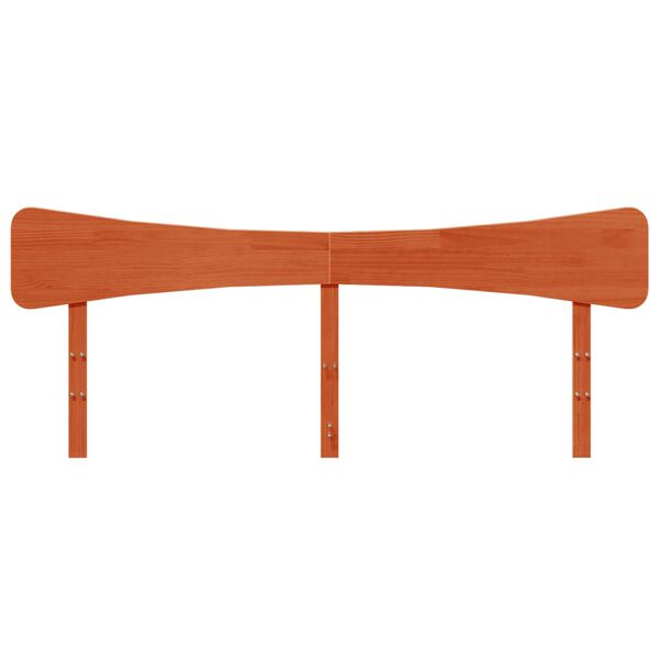 vidaXL Cabeceira 180 cm madeira de pinho maci&ccedil;a castanho-mel