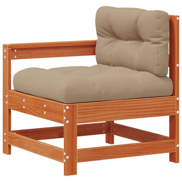 vidaXL Conjunto de Lounge de Jardim 6 pcs Castanho Cera