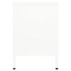 vidaXL Móvel de TV 105x35x52 cm aço e vidro branco
