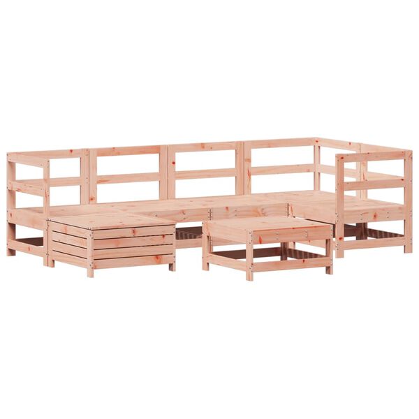 vidaXL 7 pcs conjunto sof&aacute;s jardim madeira abeto-de-douglas