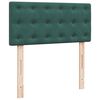 vidaXL Cama com molas/colch&atilde;o 90x190 cm veludo verde-escuro