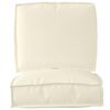 vidaXL Conjunto de Almofadas para Palete 2 pcs Creme Tecido Oxford