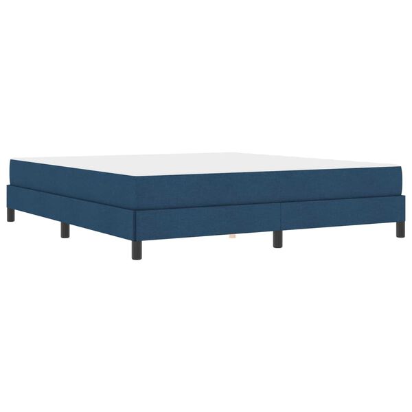vidaXL Cama Box com colch&atilde;o Azul 180 x 200 cm tecido