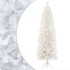 vidaXL &Aacute;rvore Slim de Natal Artificial 180 cm 300 LED Branco quente