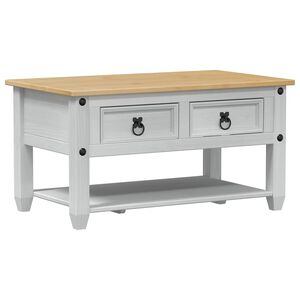 vidaXL Mesa de centro com gaveta Branco 85 x 50 x 45 cm