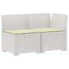vidaXL Sof&aacute; de Jardim 2 Lugares com Almofadas Look Rattan PP Branco