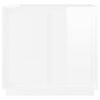 vidaXL Aparador 80x34x75 cm derivados de madeira branco brilhante