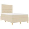 vidaXL Cama Box com cabeceira Creme 120 x 190 cm tecido
