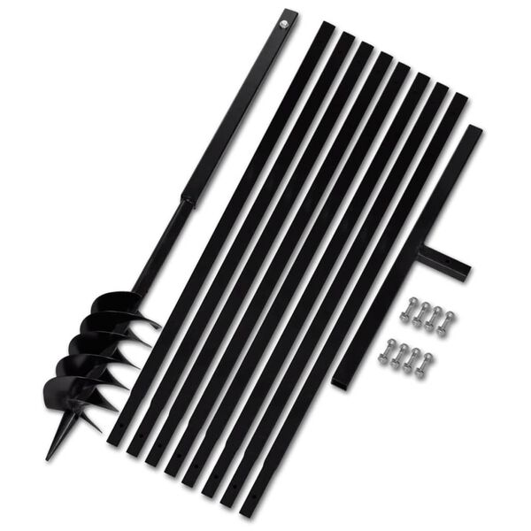 Broca de solo manual 120 mm com tubo de prolongamento 9 m a&ccedil;o