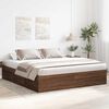 vidaXL Estrutura de cama super king size 180x200 cm carvalho castanho
