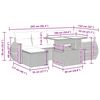 vidaXL 7 pcs conjunto de sof&aacute;s p/ jardim com almofad&otilde;es vime PE bege