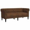 vidaXL Sofá Chesterfield com almofada Castanho 182.5 x 74.5 x 74.5 cm