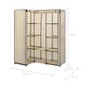 vidaXL Roupeiro de canto 130x87x169 cm creme