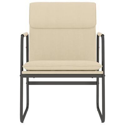 vidaXL Cadeira lounge 55x64x80 cm tecido cor creme